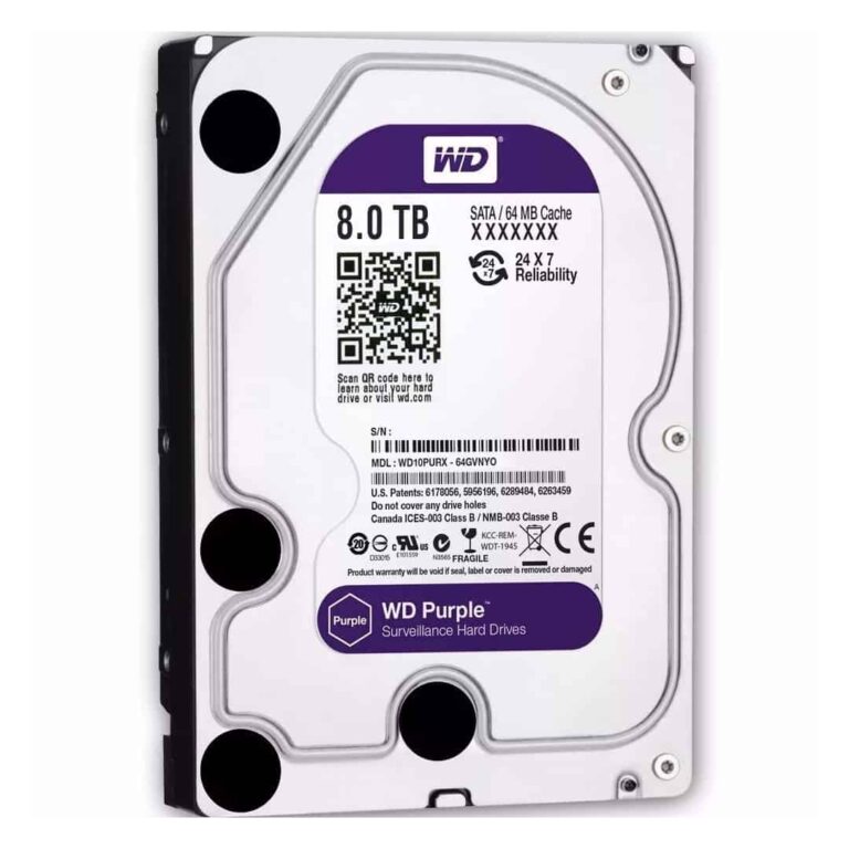 WD Purple Surveillance Hard Drive 8TB (WD82PURZ-85TEUYO)