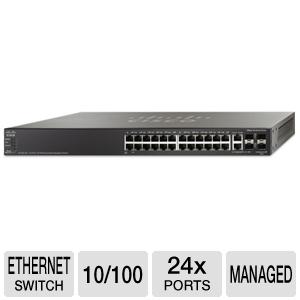 24 port Cisco SF 200-24 port 10/100 smart/ managed Switch