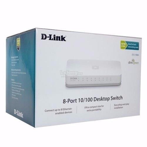 8-Port Fast Ethernet Desktop Switch In Plastic Casing DES1008A