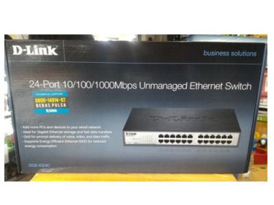 24-Port Gigabit Unmanaged Dlink Desktop Switch 10/100/1000Mbps DGS1024A