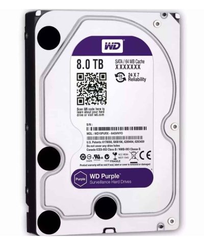 WD Purple Surveillance Hard Drive 8TB (WD82PURZ-85TEUYO)