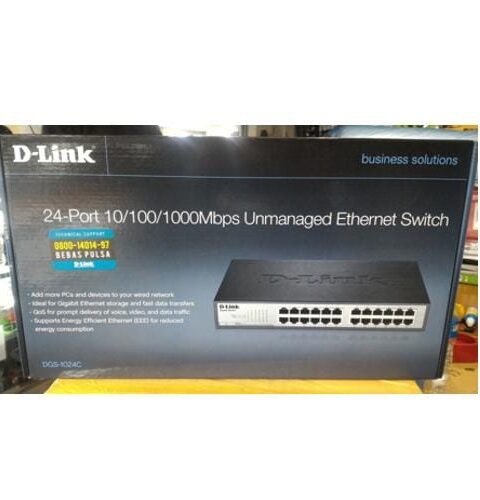 24-Port Gigabit Unmanaged Dlink Desktop Switch 10/100/1000Mbps DGS1024A