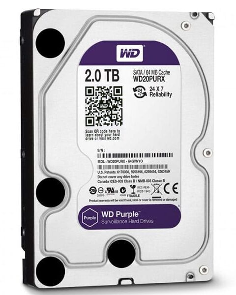WD Purple 2TB Surveillance Internal Hard Disk Drive For CCTV