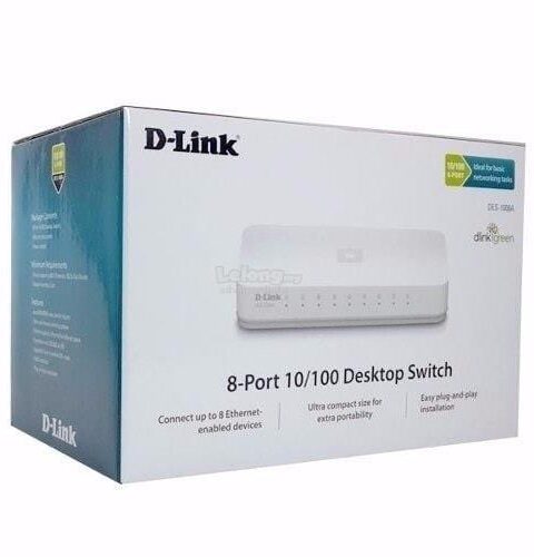8-Port Fast Ethernet Desktop Switch In Plastic Casing DES1008A