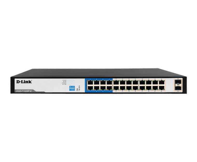 D-Link DGS-F1026P-E 24GE PoE + 2 SFP Ports 250m PoE Switch