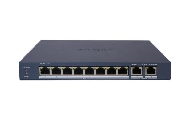 Hikvision DS-3E1310P-EI/M 8 Port Fast Ethernet Smart POE Switch