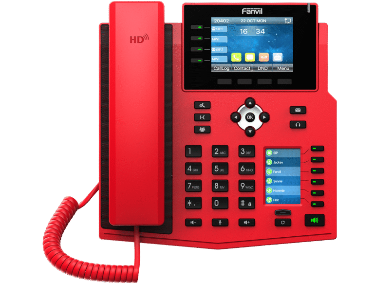 Fanvil X5U-R Special Red IP Phone with 16 lines