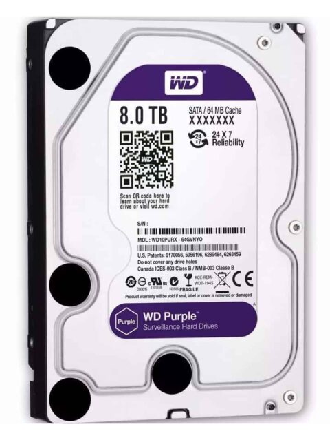 WD Purple Surveillance Hard Drive 8TB (WD82PURZ-85TEUYO)