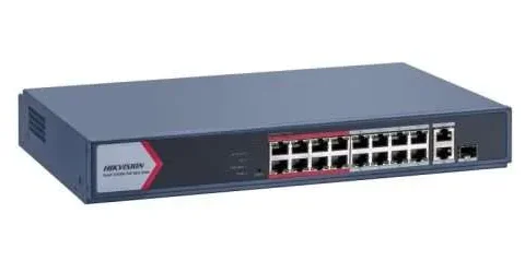 Hikvision DS-3E1318P-EI/M 16 Port Fast Ethernet Smart POE Switch