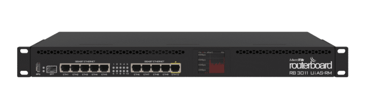 MikroTik RB3011UiAS-RM RouterBoard 10xGigabit Ethernet, USB-3.0, LCD, RB3011
