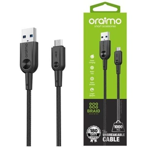 oraimo Undo2 Fast Charging Data Cable- Micro USB