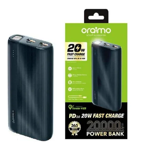 Oraimo OPB-P204D 20000mah Dual Output Fast PD Power bank