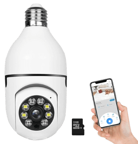WiFi Smart Bulb Camera 360 Movement Tracking